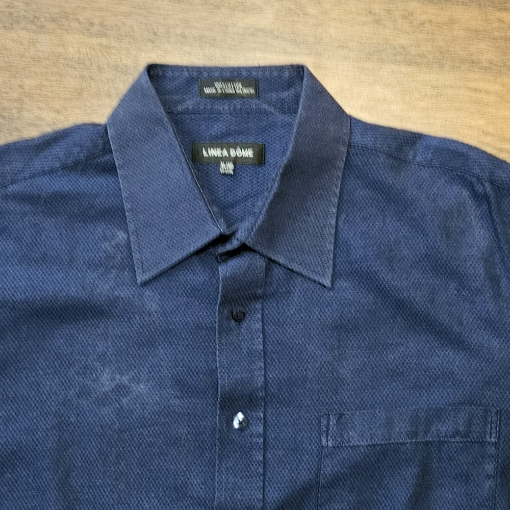 LINE A DÔME mens long sleeve button down dress shirt SIZE XL COLOR BLUE XL8 - Picture 5 of 13